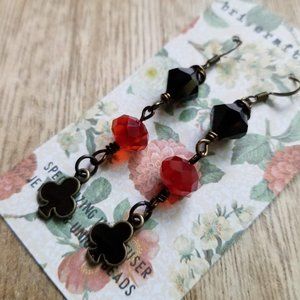 Queen of Clubs Dangle Earrings